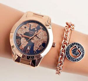 michael kors uhr weltkarte rosegold|Michael Kors rose gold.